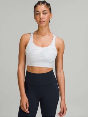 Light Gray/ white Camouflage lululemon energy sports bra- Women